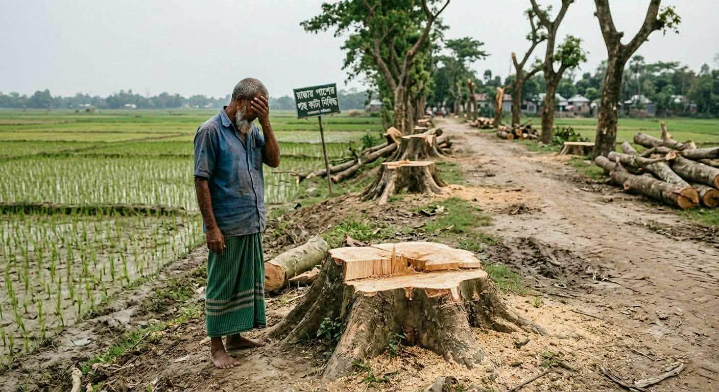কৃষকের জমির গাছ কাটতে মরিয়া প্রভাবশালীরা - Chief TV