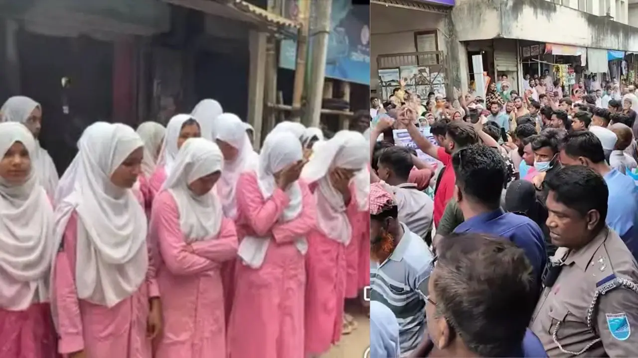 স্কুলছাত্রী মারিয়া হত্যার বিচার ও ফাঁসির দাবিতে শিক্ষক-শিক্ষার্থীদের মানববন্ধন - Chief TV