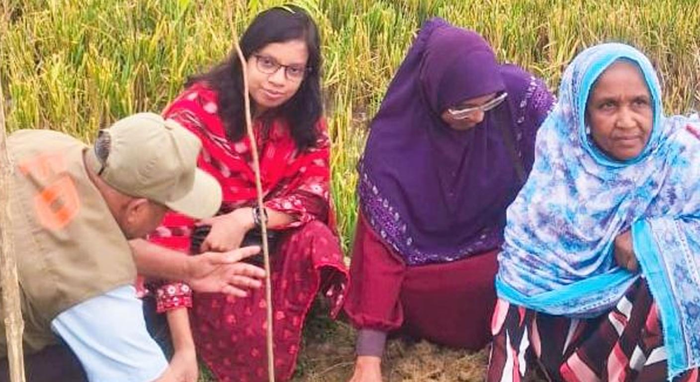 জয়পুরহাটের পাঁচবিবির গ্রামীণ সড়কে গাছের চারা রোপণ
