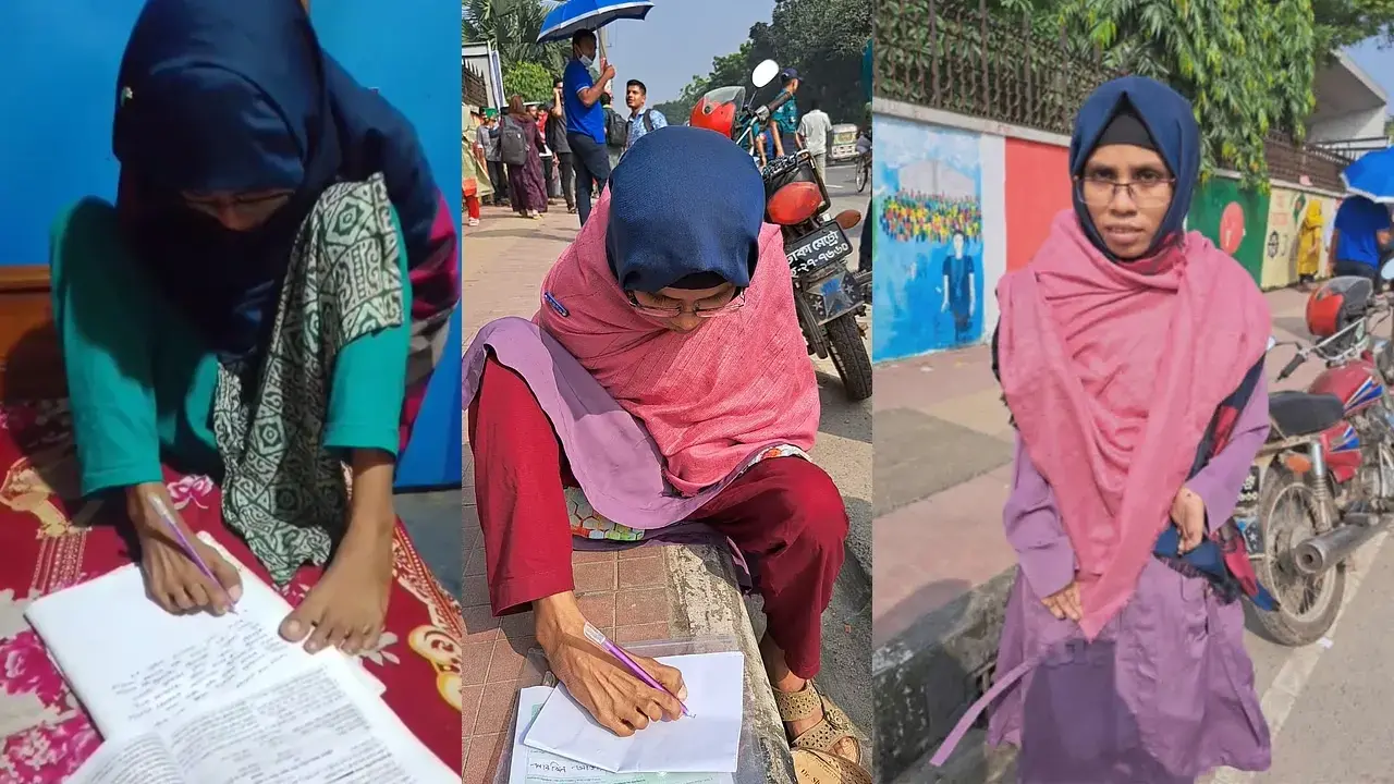 পা দিয়ে লিখেই মাস্টার্স, চাকরি পেতে প্রধানমন্ত্রীর সহায়তা চাইলেন শারমিন - Chief TV